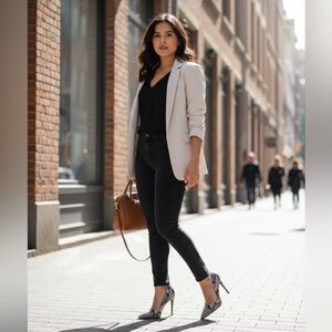 Aldo Snakeskin Pattern Heels - Black and Pink